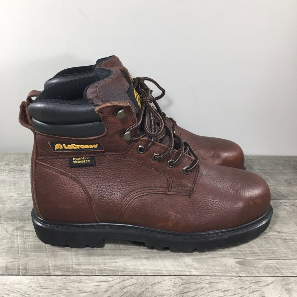 LaCrosse 464404 Foreman HD Steel Toe Men's Brown Lug Sole Work Boots Size 10.5